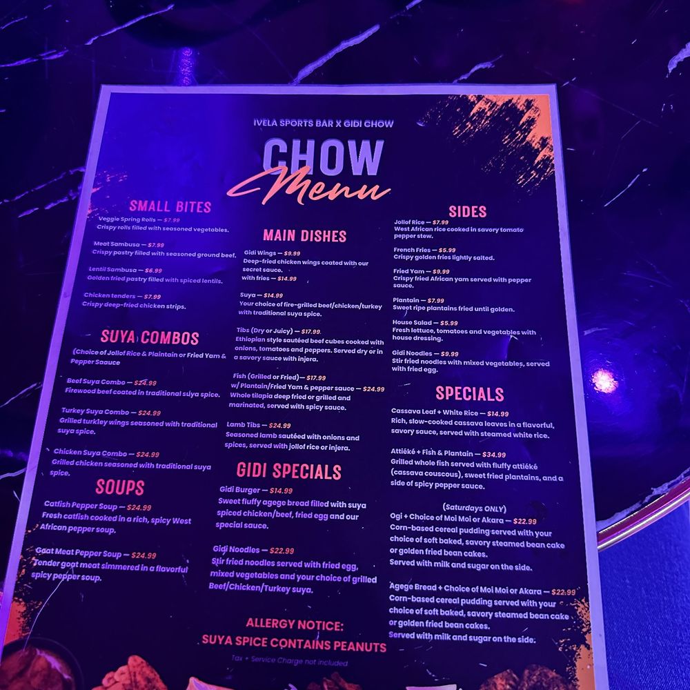 Gidi Chow - Menu - Food Trucks Near Me