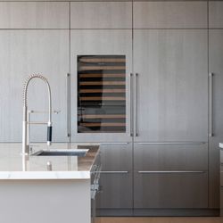 Trevarrow - Sub-Zero Wine Storage + Refrigerator with custom panels