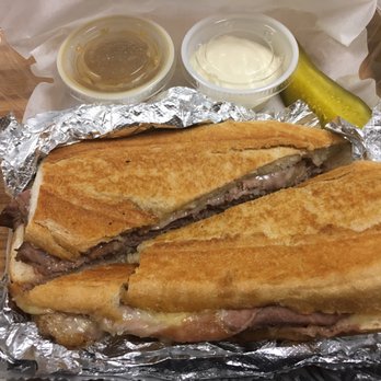 Grounded Coffee Cafe - French Dip Panini, Au jus and horsie sauce - Breakfast & Brunch Near Me - Jefferson, Louisiana