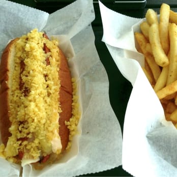 Rock That Burger - Paradise Dog (Like the Yellow Dog from the Yellow Submarine food truck) - Burgers Near Me - Miami, Florida Rock That Burger - Paradise Dog (Like the Yellow Dog from the Yellow Submarine food truck) - Burgers Near Me - Miami, Florida
