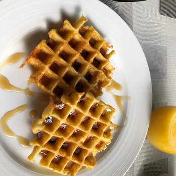 The Inn at English Meadows - Ham & Cheese infused waffles that were super light and fluffy! - Hotels Near Me - Kennebunk, Maine The Inn at English Meadows - Ham & Cheese infused waffles that were super light and fluffy! - Hotels Near Me - Kennebunk, Maine
