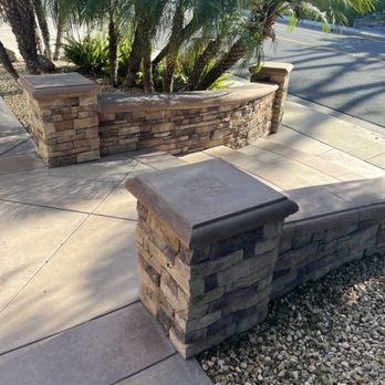 Pacific Coast Construction - Walkway steps and legerstone pillars - General Contractors Near Me