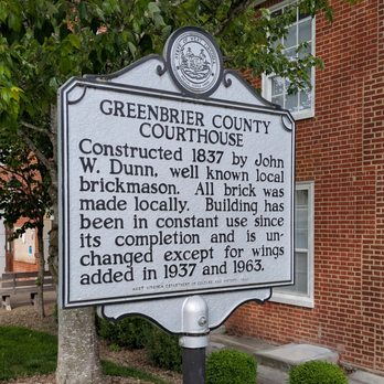 Greenbrier County Courthouse - Greenbrier County Courthouse Historical Marker - Courthouses Near Me - Lewisburg, West Virginia