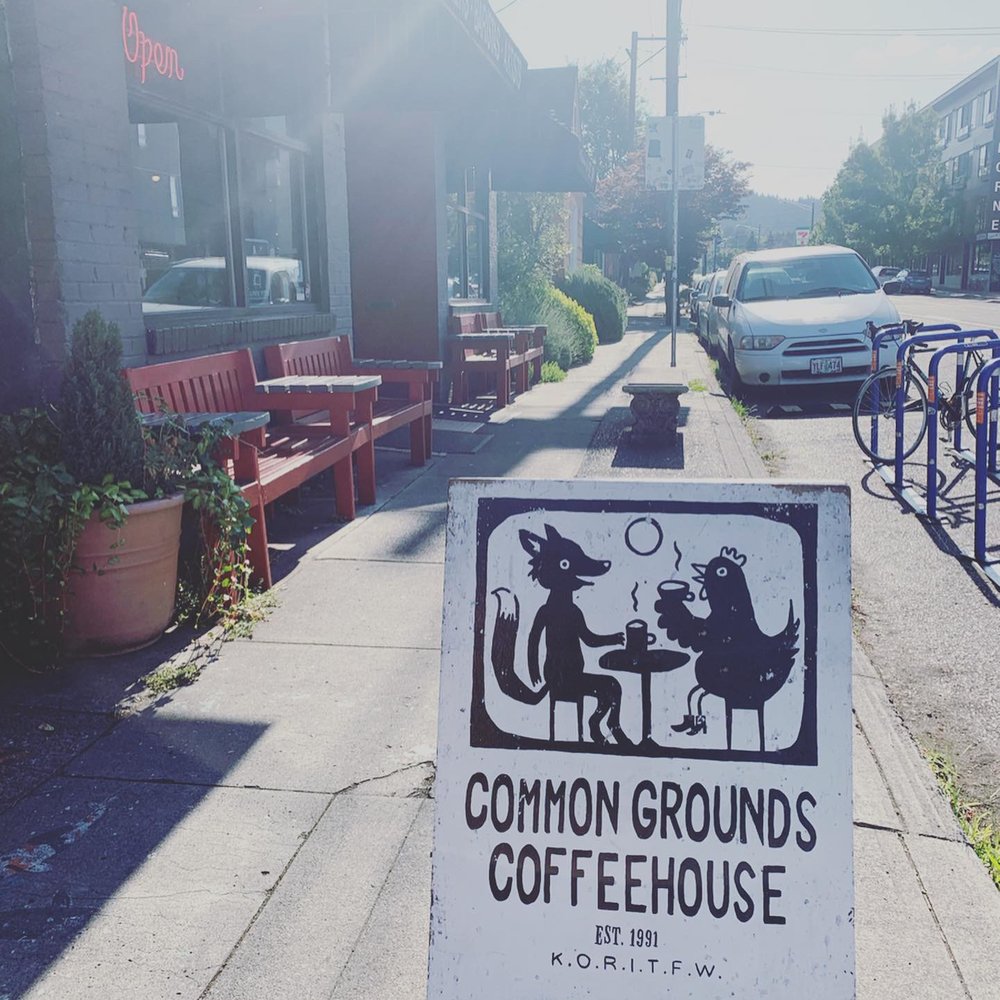Common Grounds Coffeehouse - Street sign. - Coffee & Tea Near Me - Portland, Oregon Common Grounds Coffeehouse - Street sign. - Coffee & Tea Near Me - Portland, Oregon