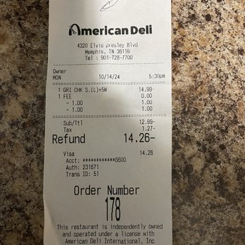 American Deli - Sandwiches Near Me - Memphis, Tennessee