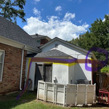 Lee Rain Gutters - Before and after. Jon even gave me some good advice on additional drainage. Looks great! - Gutter Services Near Me - Memphis, Tennessee