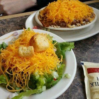 Skyline Chili - Jess had the small with a salad - Fast Food Near Me - Cincinnati, Ohio Skyline Chili - Jess had the small with a salad - Fast Food Near Me - Cincinnati, Ohio