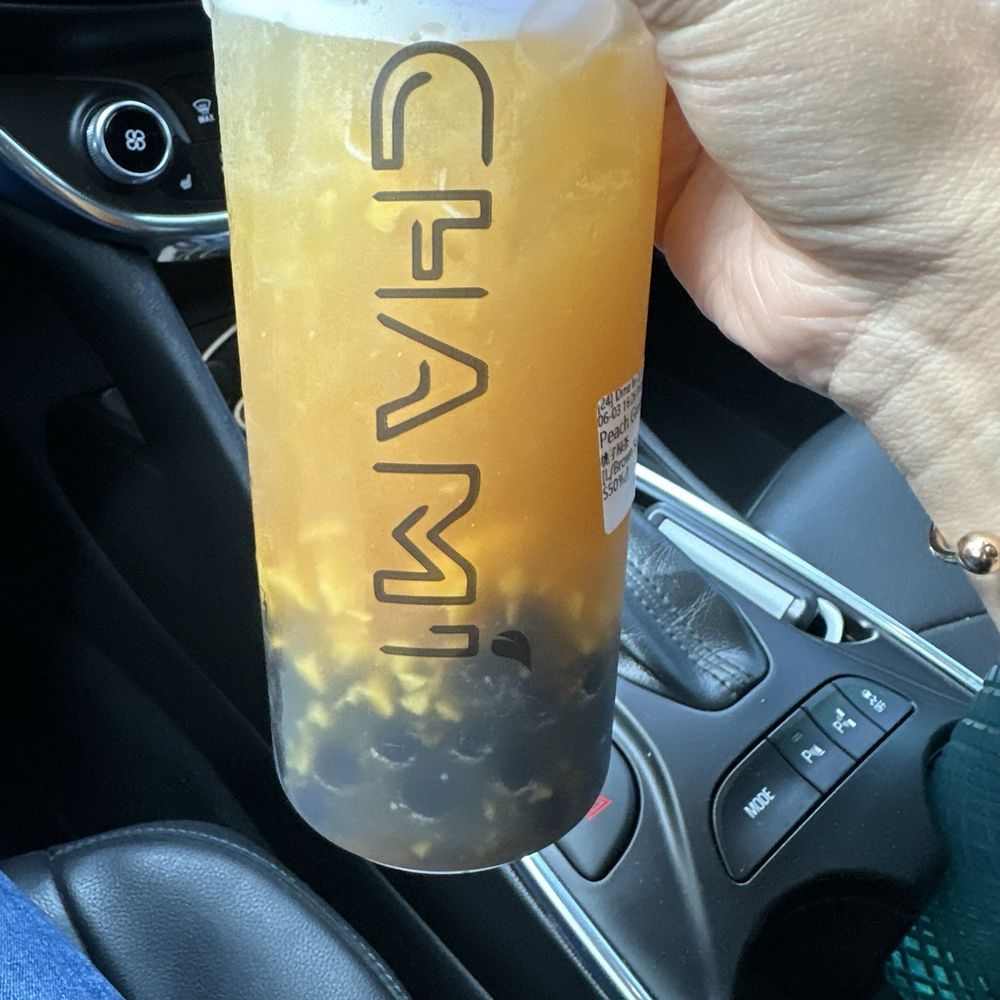Chami Tea Bar - Peach Green Tea - Bubble Tea Near Me - Whittier, California