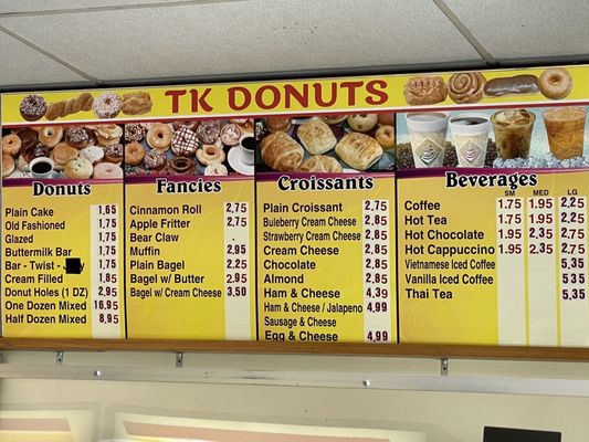 Menu photo 1 TK Donuts San Diego, CA Menu photo 1 TK Donuts San Diego, CA
