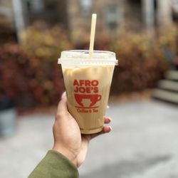 Afro Joe’s Coffee & Tea - Lavender White Chocolate Iced Latte w/oat milk