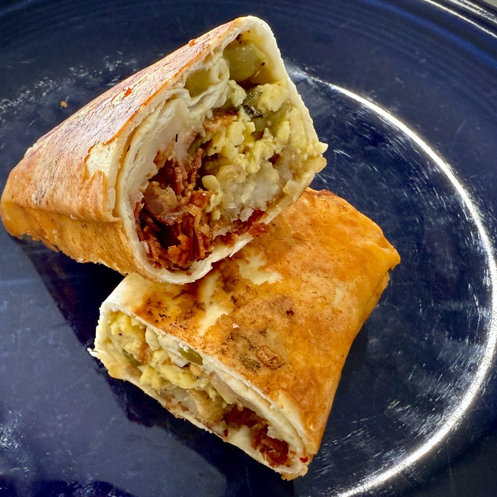 Lil Richard's - Bacon breakfast burrito ("Lil Richard" mini size) - Breakfast & Brunch Near Me - Grand Junction, Colorado Lil Richard's - Bacon breakfast burrito ("Lil Richard" mini size) - Breakfast & Brunch Near Me - Grand Junction, Colorado