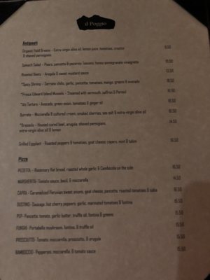 Menu photo 6 Il Poggio Snowmass Village, CO