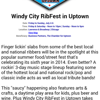 Windy City Rib Fest - RibFest 2014 - Festivals Near Me - Chicago, Illinois