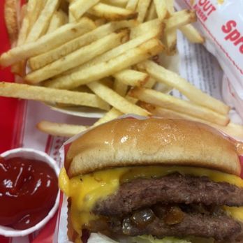 In-N-Out Burger - Animal styler double double with fries and two sides of spread - Fast Food Near Me - Aurora, Colorado In-N-Out Burger - Animal styler double double with fries and two sides of spread - Fast Food Near Me - Aurora, Colorado