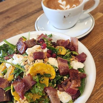 Cafe Hitchcock - Delicata Ricotta Salad with bacon added - New American Near Me - Seattle, Washington