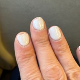 Chipped nails three days after a gel manicure. Chipped nails three days after a gel manicure.