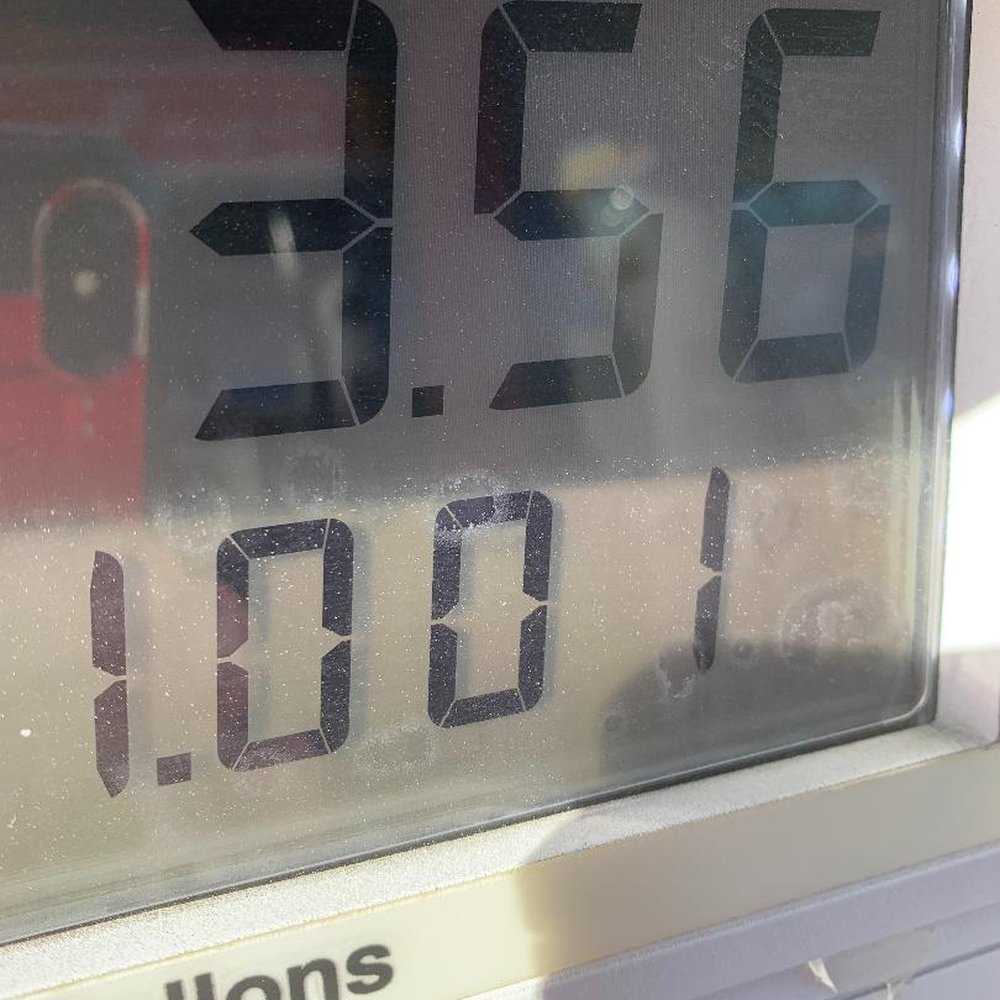Price per gallon I brought to his attention
