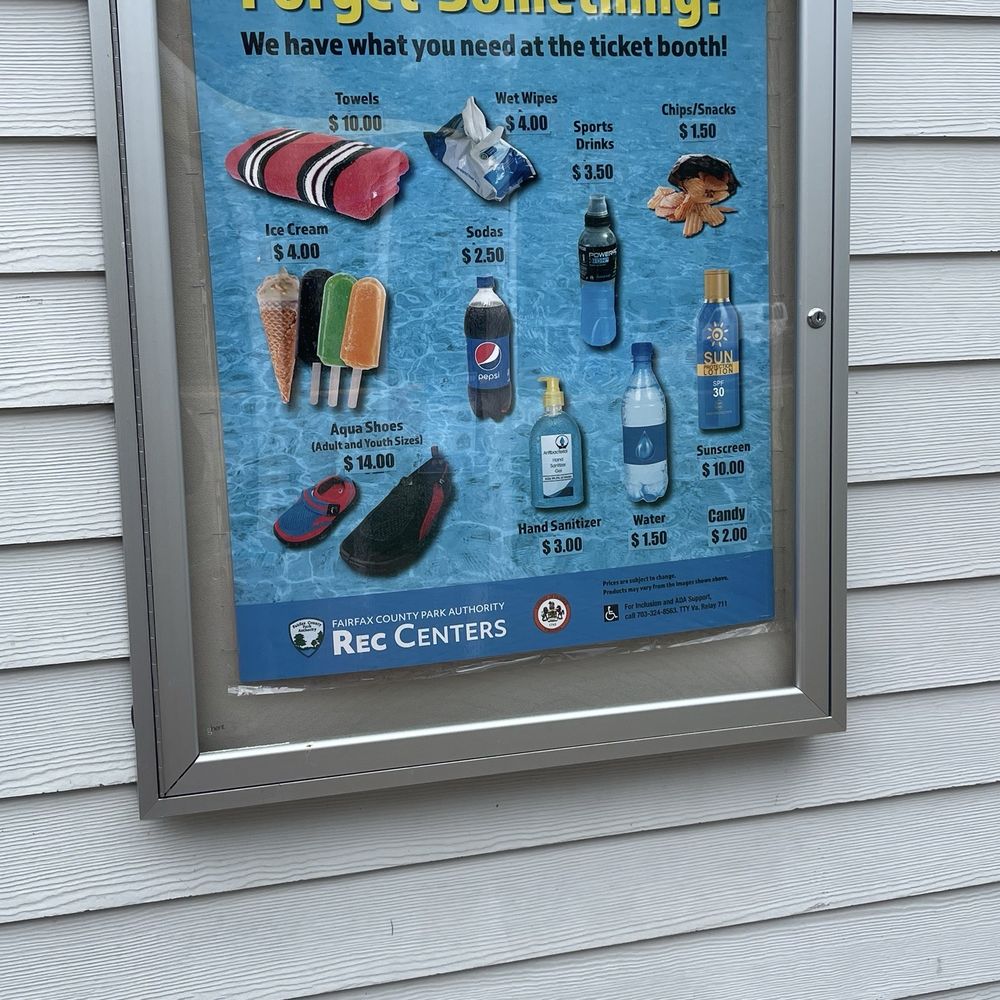 Menu for splash pad