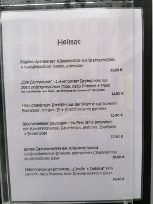 Menu photo 2 Alt Coblenz Koblenz, RP Menu photo 2 Alt Coblenz Koblenz, RP