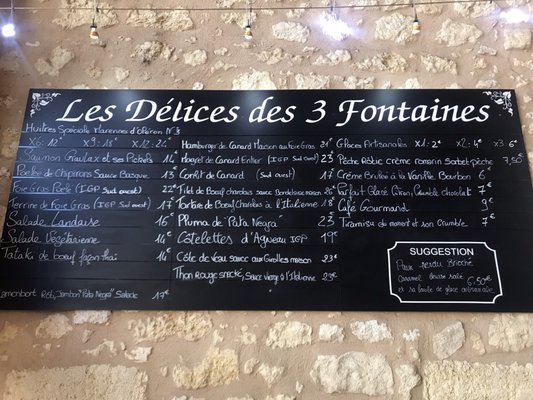 Menu photo 3 Ô 3 Fontaines St Émilion, 33 Menu photo 3 Ô 3 Fontaines St Émilion, 33