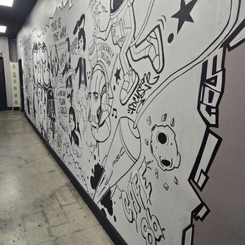 Cafe 86 - Side wall of cafe going to restroom. - Cafes Near Me - Northridge, California