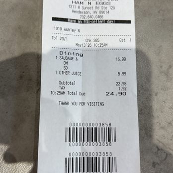 Peg's Glorified Ham n Eggs - Expensive breakfast for one person. $30 with tip. Ouch!! - Breakfast & Brunch Near Me - Henderson, Nevada Peg's Glorified Ham n Eggs - Expensive breakfast for one person. $30 with tip. Ouch!! - Breakfast & Brunch Near Me - Henderson, Nevada