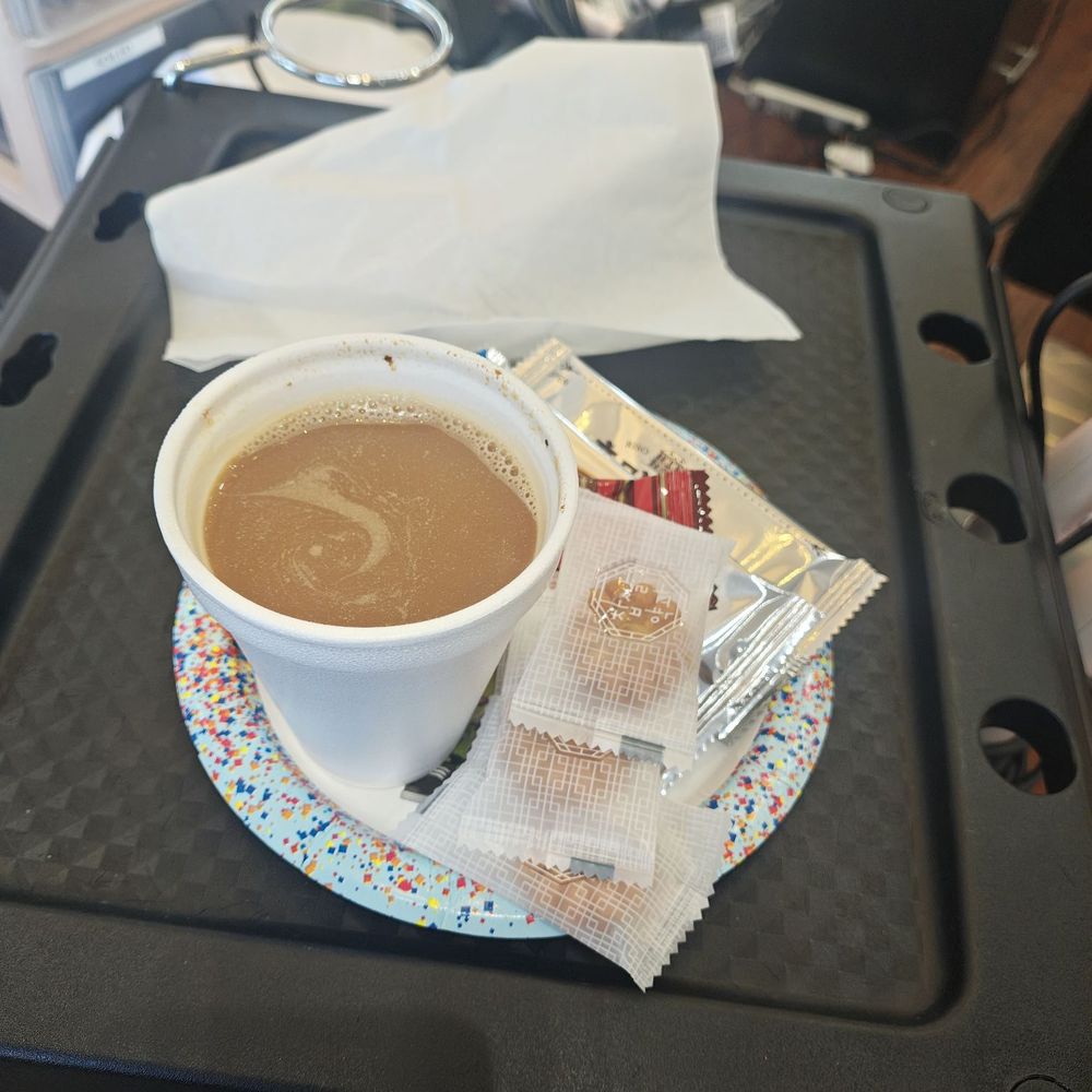 Salon El Tov - complimentary coffee with Korean snacks :) - Hair Salons Near Me - Artesia, California