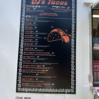 CJ's Tacos - Menu - Food Trucks Near Me - Austin, Texas