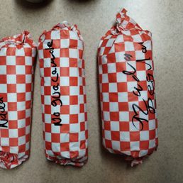 3 different sized steak burritos