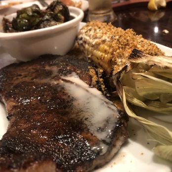 LongHorn Steakhouse - Ribeye Dinner with Corn and Brussel sprouts - Steakhouses Near Me - Belton, Missouri