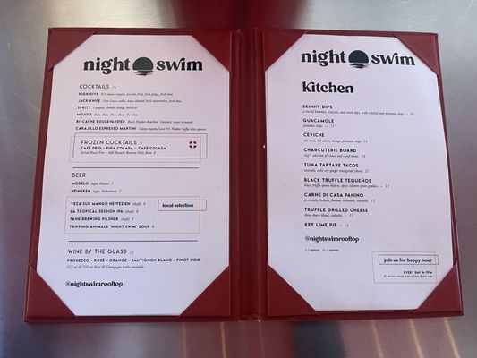 Menu photo 1 Night Swim Rooftop Bar Miami, FL Menu photo 1 Night Swim Rooftop Bar Miami, FL