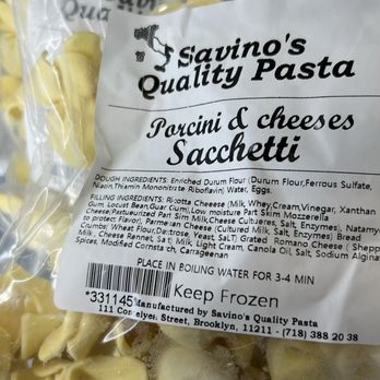 Savino's Quality Pasta - I could taste the Porcini and the Cheeses--the flavors were powerful - Pasta Shops Near Me - Brooklyn, New York Savino's Quality Pasta - I could taste the Porcini and the Cheeses--the flavors were powerful - Pasta Shops Near Me - Brooklyn, New York