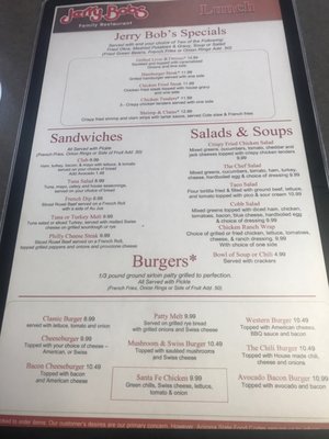 Menu photo 8 JerryBobs Restaurant Green Valley, AZ