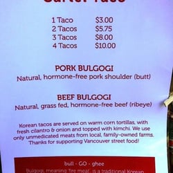 Cartel Taco - Cartel Taco's menu