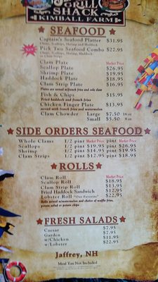 Menu photo 4 Kimball Farm Jaffrey, NH