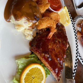Black Bear Diner Sequim - BBQ Ribs & Shrimp (1250 cals.) - American Near Me - Sequim, Washington