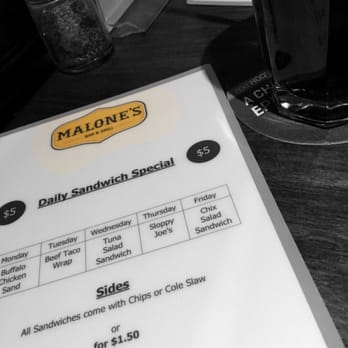 Malone's Bar & Grill - Specials Menu (4/6/15) - New American Near Me - Maple Grove, Minnesota