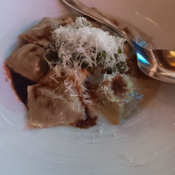 Oscar's Steakhouse - 8/27/2024.  Short rib ravioli ($31):  thin noodle with tender beef and a hint of truffle, 5/5 stars! - Steakhouses Near Me - Las Vegas, Nevada
