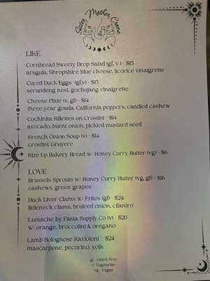 Menu photo 1 Sister Mother Crone San Francisco, CA Menu photo 1 Sister Mother Crone San Francisco, CA