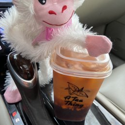Thai tea with oat milk