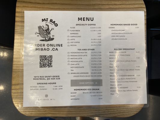 Menu photo 5 Sandwich Mi Bao Montreal, QC Menu photo 5 Sandwich Mi Bao Montreal, QC