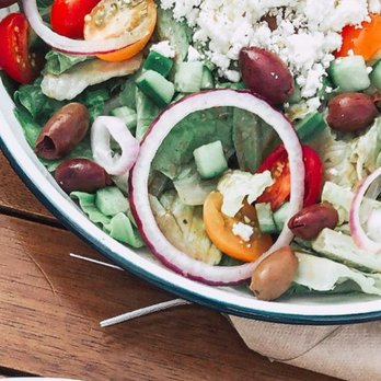 Cafe Smitten - Greek salad with dressing on the side. - Breakfast & Brunch Near Me - Bakersfield, California Cafe Smitten - Greek salad with dressing on the side. - Breakfast & Brunch Near Me - Bakersfield, California