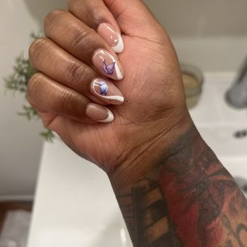 Cherry & Lily Nail Salon - Full Set, Almond shape with custom design! - Nail Salons Near Me - Elizabeth, New Jersey Cherry & Lily Nail Salon - Full Set, Almond shape with custom design! - Nail Salons Near Me - Elizabeth, New Jersey