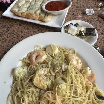 Baci Italian Bistro - Ship and scallops in garlic sauce, garlic cheese bread. - Italian Near Me - Mesa, Arizona Baci Italian Bistro - Ship and scallops in garlic sauce, garlic cheese bread. - Italian Near Me - Mesa, Arizona