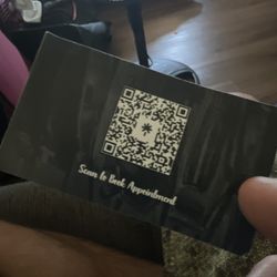 Kelly V's Barber Shop - Backside of Business Card