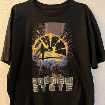 Badly Creative - Custom Golden Gate Bridge t-shirt with a bold sunburst design. Create your unique prints with Badly Creative's apparel printing services! - Screen Printing/T-Shirt Printing Near Me - San Francisco, California Badly Creative - Custom Golden Gate Bridge t-shirt with a bold sunburst design. Create your unique prints with Badly Creative's apparel printing services! - Screen Printing/T-Shirt Printing Near Me - San Francisco, California
