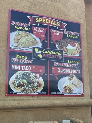 Menu photo 1 California Burrito Dixon, CA