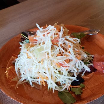 New Thai Bistro - papaya salad: lacks garlic, and citrus imo - Thai Near Me - Pleasanton, California