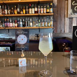 Cucumber spritz at the bar