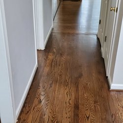 Baxter Professional - Newly sanded and stained hardwood floor, Snellville, GA
